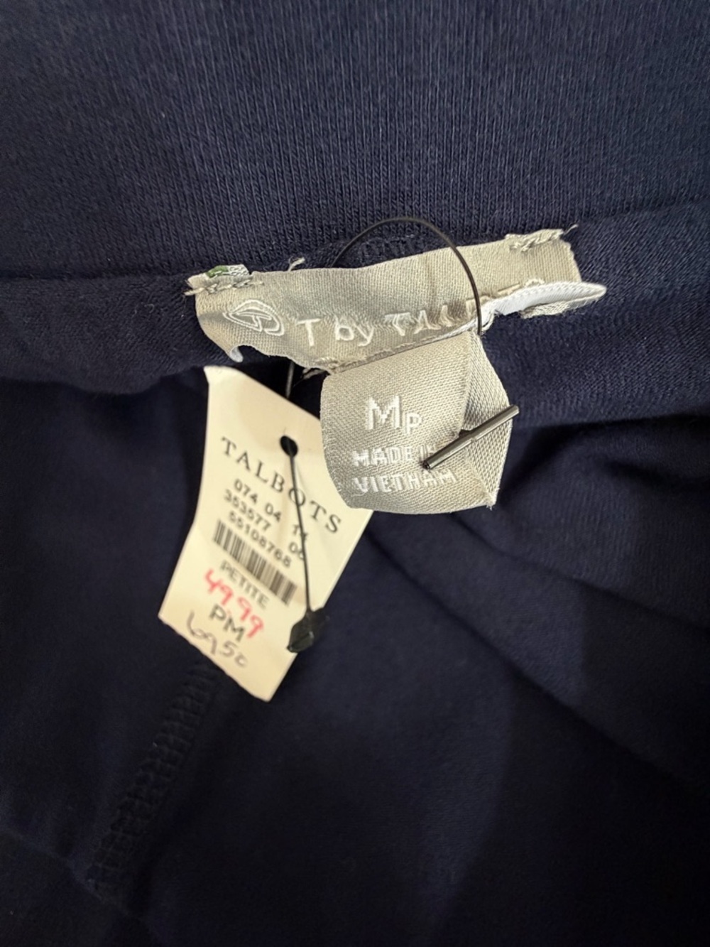 T by Talbots Women's Athletic Skort Navy Blue Size Medium Petite - Picture 4 of 6